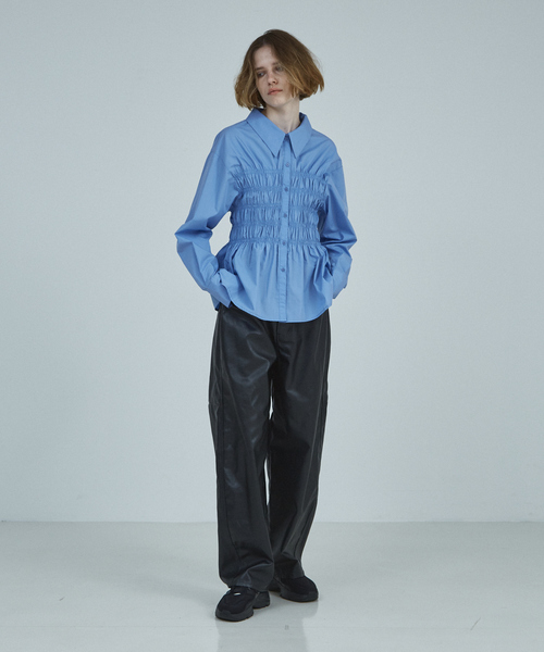 「NOMINE」 長袖シャツ フリー ボルドー レディース_画像2
