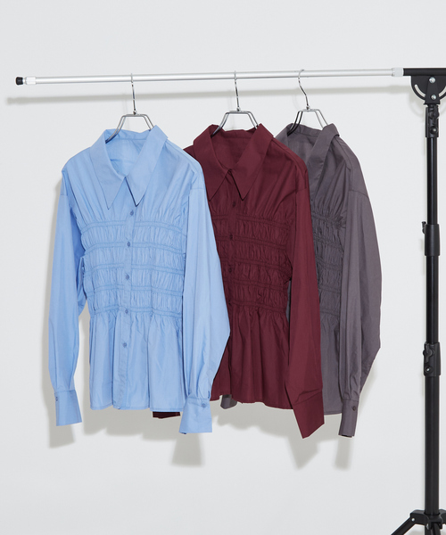 「NOMINE」 長袖シャツ フリー ボルドー レディース_画像3
