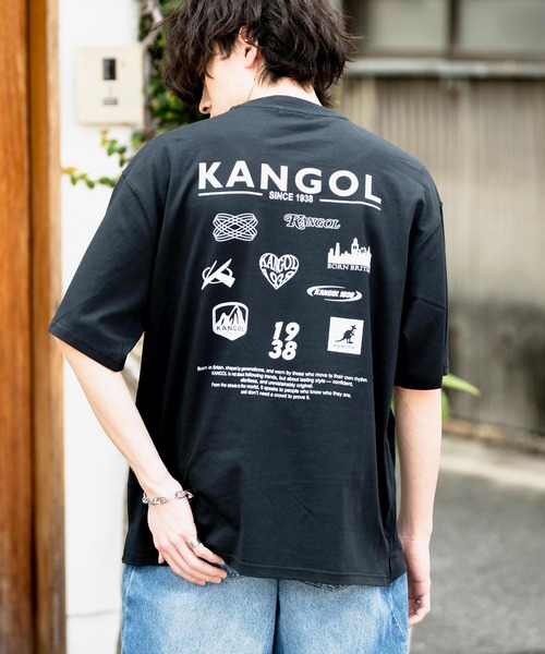 mazzel ラン　Tシャツ　カンゴール　レア KANGOL（カンゴール） tシャツ 別注コラボ 接触冷感オーバーサイズ