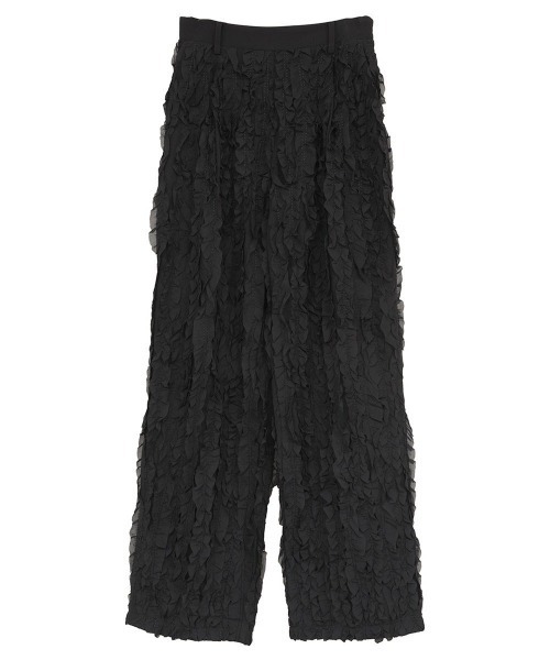 CLANE（クラネ） ワイドパンツ パンツ TOPSTITCHED FRILL STRAIGHT