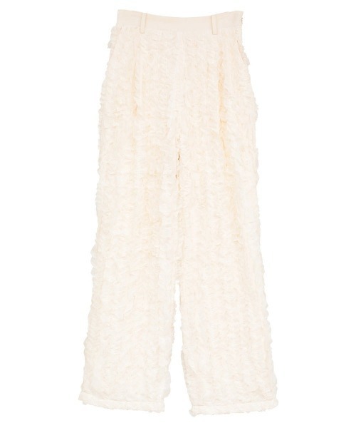 CLANE（クラネ） ワイドパンツ パンツ TOPSTITCHED FRILL STRAIGHT