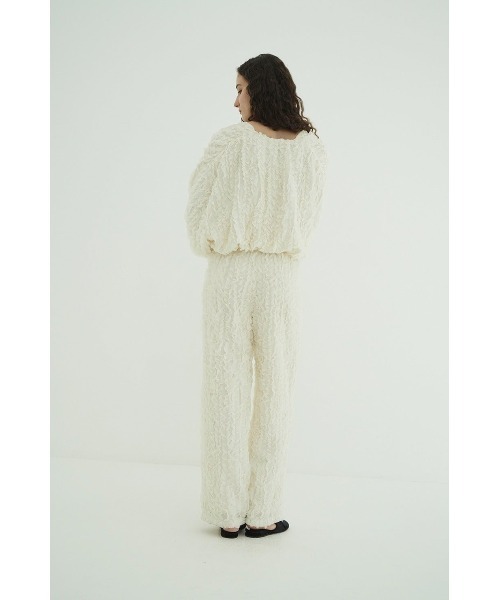 CLANE（クラネ） ワイドパンツ パンツ TOPSTITCHED FRILL STRAIGHT