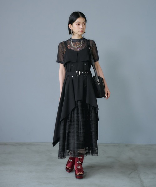 HARE(ハレ) ワンピース レースレイヤートレンチキャミワンピース HARE(ハレ) ワンピース レースレイヤートレンチキャミワンピース