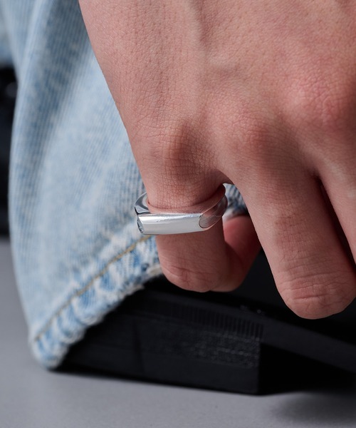 指輪 リング 「MAISON CLUB」Solid Edge Square Ring Silver925 KUN メンズ レディースの画像