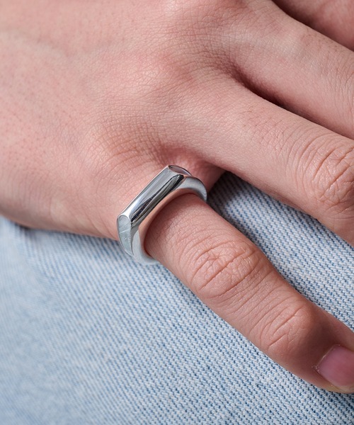 指輪 リング 「MAISON CLUB」Solid Edge Square Ring Silver925 KUN メンズ レディースの画像