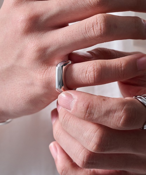 指輪 リング 「MAISON CLUB」Solid Edge Square Ring Silver925 KUN メンズ レディースの画像