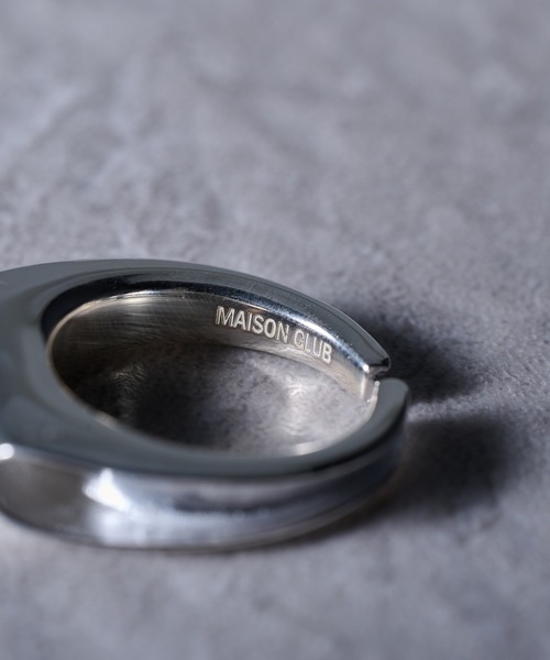 指輪 リング 「MAISON CLUB」Solid Edge Square Ring Silver925 KUN メンズ レディースの画像