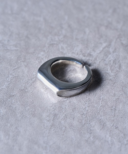 指輪 リング 「MAISON CLUB」Solid Edge Square Ring Silver925 KUN メンズ レディースの画像