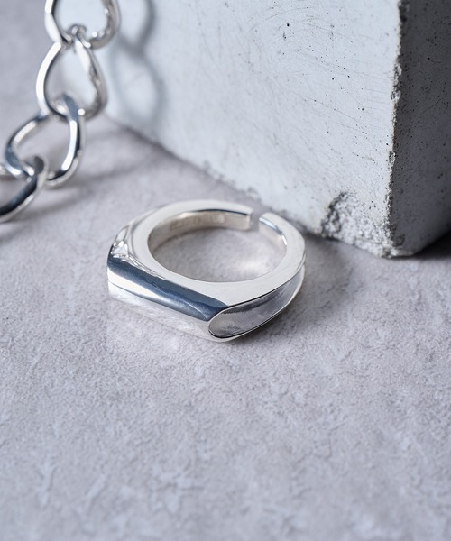 指輪 リング 「MAISON CLUB」Solid Edge Square Ring Silver925 KUN メンズ レディースの画像