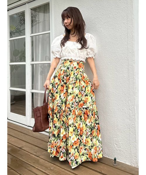 LILY BROWN（リリーブラウン） ロング スカート コットンフレア