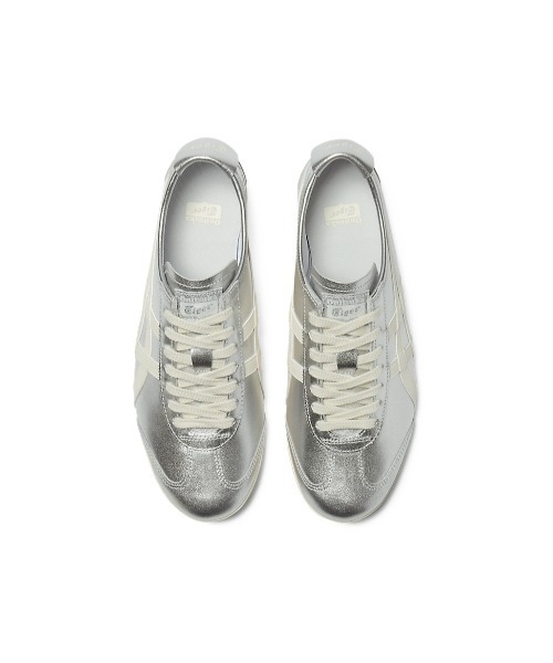 「Onitsuka Tiger」 ローカットスニーカー 26 しろがね色系余分の物 レディース