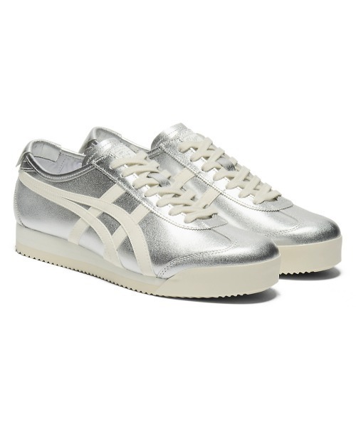 「Onitsuka Tiger」 ローカットスニーカー 26 しろがね色系余分の物 レディース