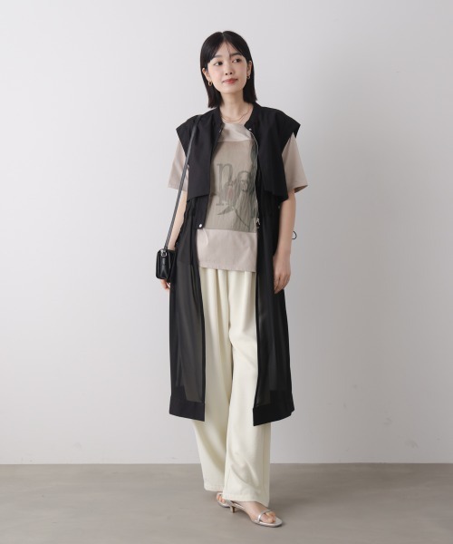 tシャツ フラワーロゴプリントTee レディースの画像