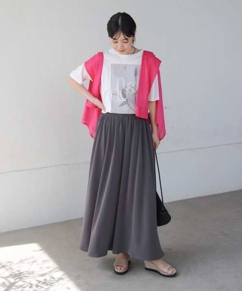 tシャツ フラワーロゴプリントTee レディースの画像