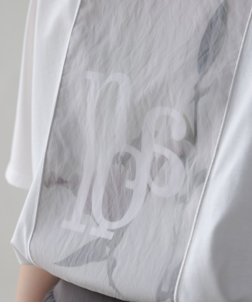 tシャツ フラワーロゴプリントTee レディースの画像