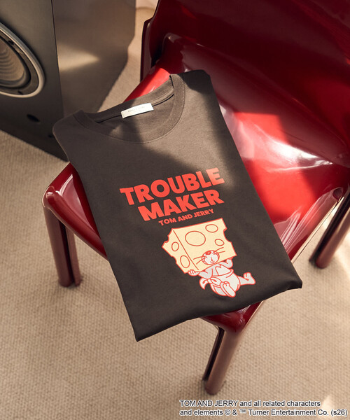 tシャツ 半袖 限定展開　TOM AND JERRY/トムとジェリー フロッキー ロゴ 半袖 Tシャツ レディース | FREAK'S STORE | 07
