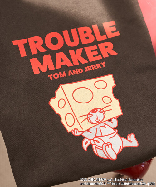 tシャツ 半袖 限定展開　TOM AND JERRY/トムとジェリー フロッキー ロゴ 半袖 Tシャツ レディース | FREAK'S STORE | 08