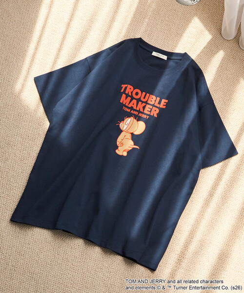 tシャツ 半袖 限定展開　TOM AND JERRY/トムとジェリー フロッキー ロゴ 半袖 Tシャツ レディース | FREAK'S STORE | 10