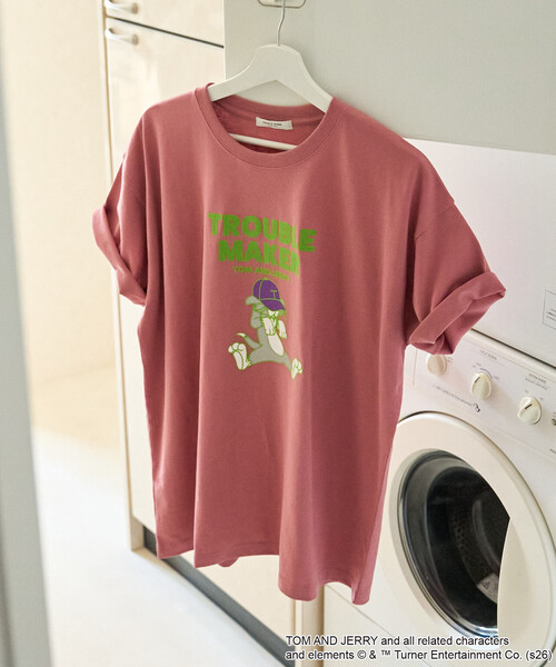 tシャツ 半袖 限定展開　TOM AND JERRY/トムとジェリー フロッキー ロゴ 半袖 Tシャツ レディース | FREAK'S STORE | 13