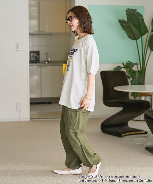 tシャツ 半袖 限定展開　TOM AND JERRY/トムとジェリー フロッキー ロゴ 半袖 Tシャツ レディース | FREAK'S STORE | 18