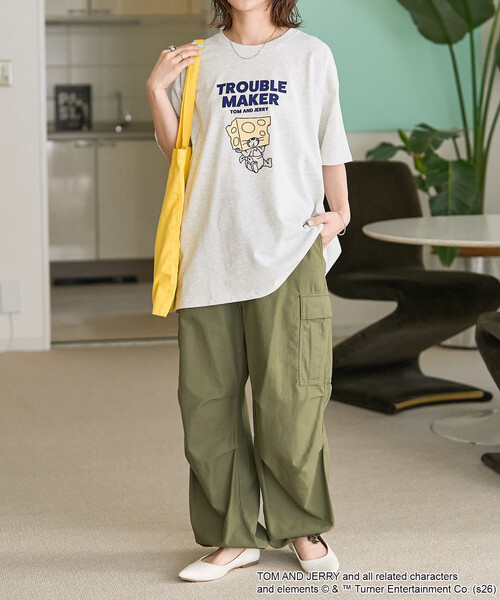 tシャツ 半袖 限定展開　TOM AND JERRY/トムとジェリー フロッキー ロゴ 半袖 Tシャツ レディース | FREAK'S STORE | 19