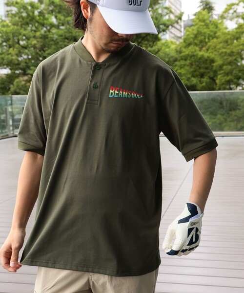 BEAMS GOLF（ビームス ゴルフ） 半袖ポロシャツ SMALL オリーブ メンズ