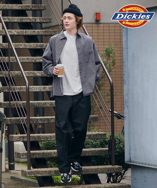 2/グラム×ディッキーズ/別注/サルエルチノorスウェットパンツ/ネイビーグレー Dickies（ディッキーズ） ワイドパンツ パンツ 「MAISON CLUB