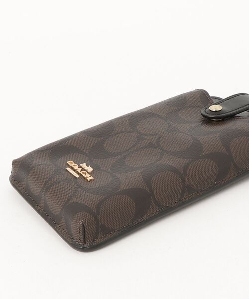 COACH（コーチ） シグネチャー柄 スマートフォン用 ショルダーバッグ 