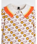 tシャツ フラワーピン柄ビッグカラートップス ...の詳細画像3