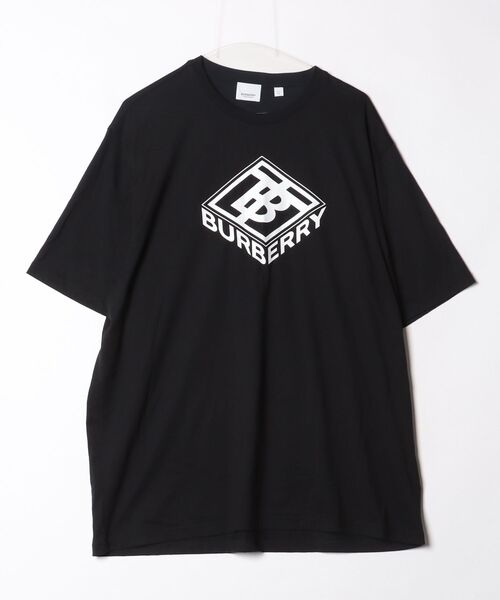 美品・現行タグ✨バーバリー　半袖Tシャツ　プリント　黒　M相当 BURBERRY（バーバリー） 半袖Tシャツ X-LARGE ブラック メンズ