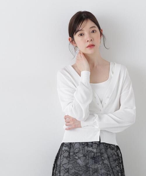 「PROPORTION BODY DRESSING」 ニットカーディガン FREE グレー レディース_画像2