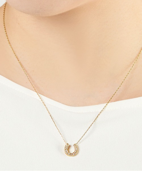 【最終値下】K18イエローゴールド　ヴァンドームアオヤマ　馬蹄ネックレス　ダイヤ VENDOME AOYAMA（ヴァンドーム青山） ネックレス K18イエローゴールド