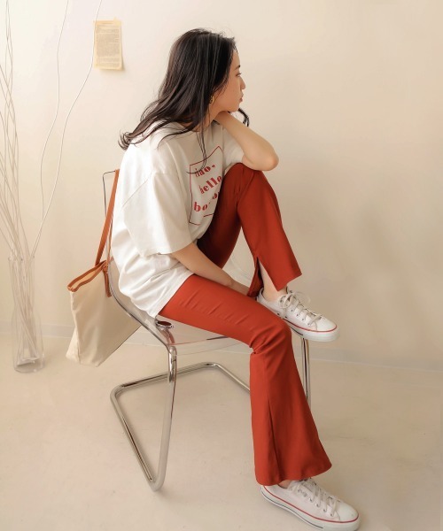 美品✨　キャサリンハムネット　ベロア　セットアップ　フレアパンツ　ボルドー　M キャサリンハムネットロンドン KATHARINE HAMNETT LONDON