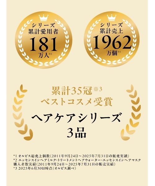 ORBIS（オルビス） ヘアオイル ORBIS ORBIS エッセンスインヘアミルク 