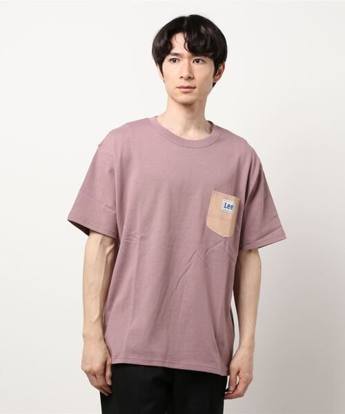 Tシャツ・カットソー ^LEATHERY^ Leathery LRTSBK02BK Lee メンズ tシャツ Tシャツ 「Lee」ポケットTシャツ