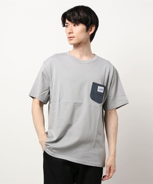 関税送料込み ルメール ポケット付き半袖Tシャツ グレー Lee リー パックポケットTシャツ 半袖 LT2858 パックT 定番