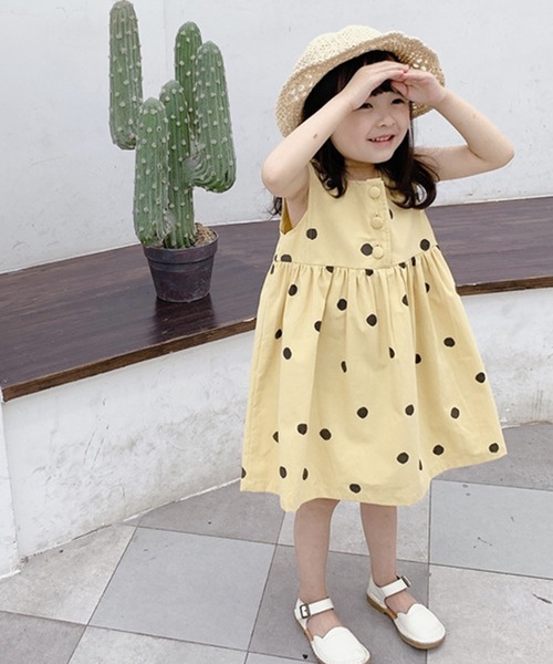 ワンピース Aimoha Kids 新作 春夏 韓国子供服 水玉 ドット柄ノースリーブワンピース Zozotown Paypayモール店 通販 Paypayモール