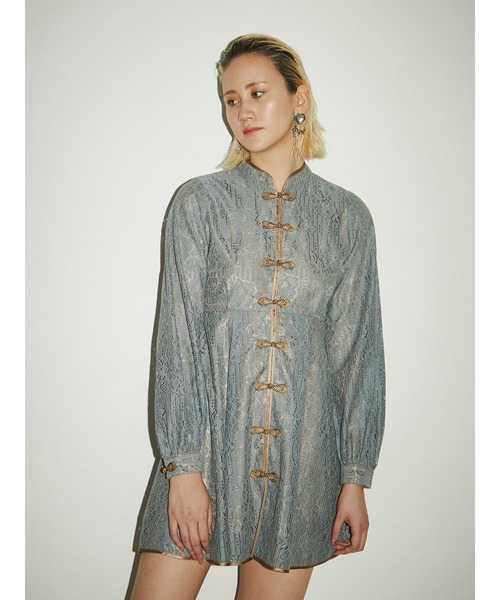 Mini PAMEO Youran ブルー S POSE(パメオポーズ ドレス Youran Mini Dress Mini PAMEO Youran ブルー S POSE(パメオポーズ ドレス Youran Mini Dress