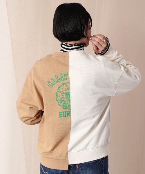 スウェットカーディガン✦スポーティルーズトップス女子会向け普段着コーデ cepo（セポ） カーディガン リメイクスウェットジップカーディガン