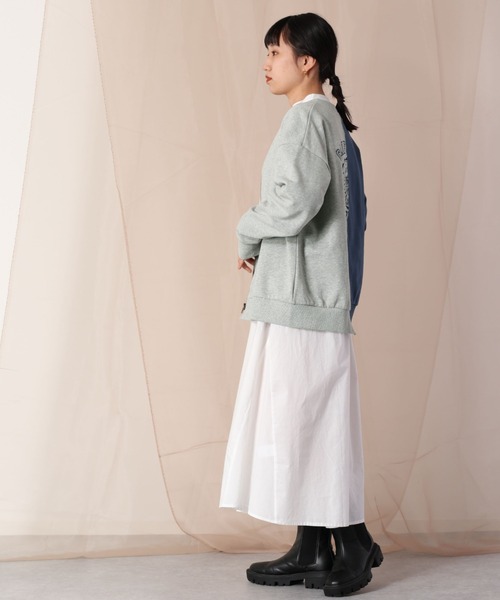 スウェットカーディガン✦スポーティルーズトップス女子会向け普段着コーデ cepo（セポ） カーディガン リメイクスウェットジップカーディガン