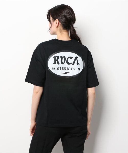 専用【ルーカ】半袖 Tシャツ デカロゴ ビッグロゴ ブラック 黒 バックプリント RVCA(ルーカ)半袖Tシャツ バックプリント オーバーサイズ BF041