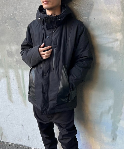 ダウンジャケット ダウン BACK SATIN DOWN CROSSGUN メンズの画像