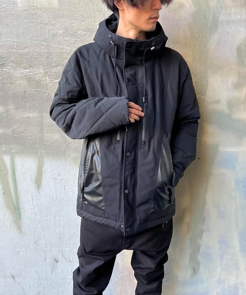 ダウンジャケット ダウン BACK SATIN DOWN CROSSGUN メンズの画像