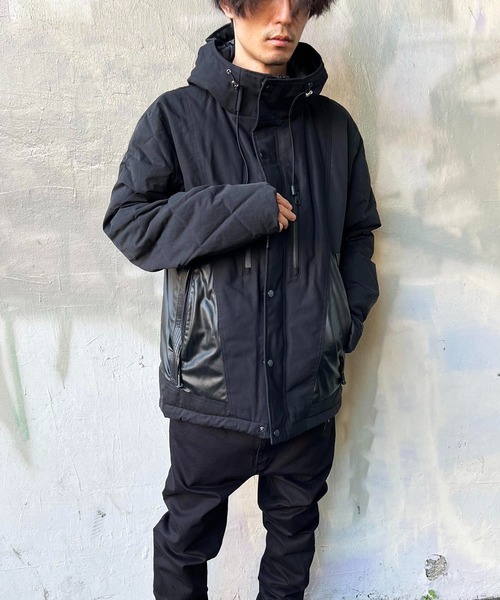 ダウンジャケット ダウン BACK SATIN DOWN CROSSGUN メンズの画像
