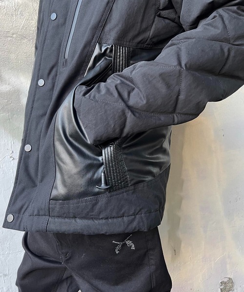 ダウンジャケット ダウン BACK SATIN DOWN CROSSGUN メンズの画像