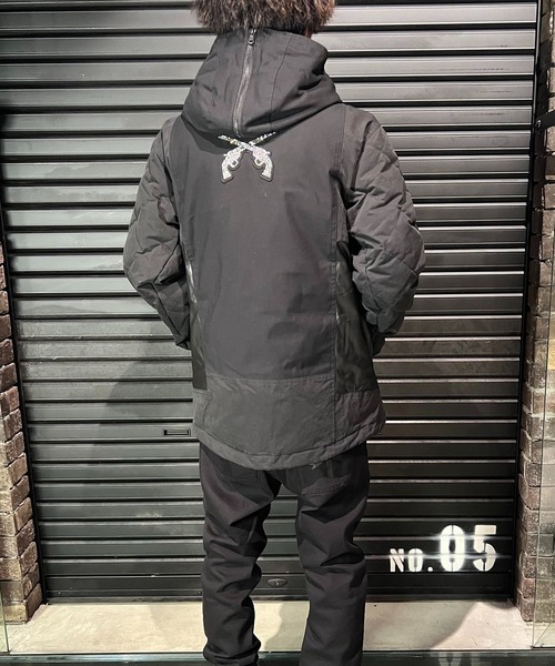ダウンジャケット ダウン BACK SATIN DOWN CROSSGUN メンズの画像