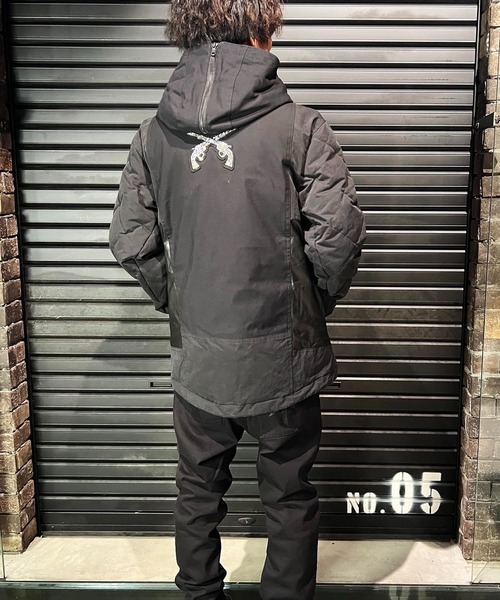 ダウンジャケット ダウン BACK SATIN DOWN CROSSGUN メンズの画像