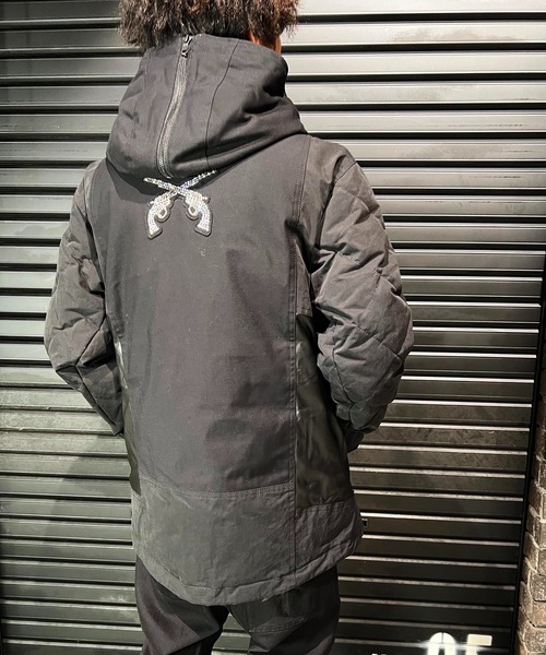 ダウンジャケット ダウン BACK SATIN DOWN CROSSGUN メンズの画像