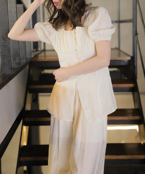 新品含む4点セット　まとめ売り レディース服　コーデ売り リネンシャツ　楊柳 セットアップ 楊柳シアーシャツ＋パンツ セットアップ