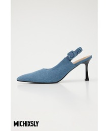 SLY黒 ポインテッドトゥ ミュール SLY サンダル POINTED TOE BELT SANDAL ポインティド トゥ